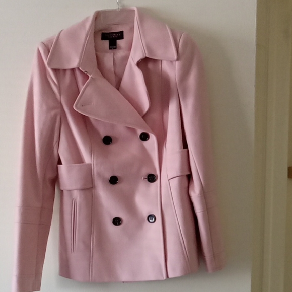 Victoria's Secret Soft Pink Double-Breasted Pea Coat - Picture 1 of 3